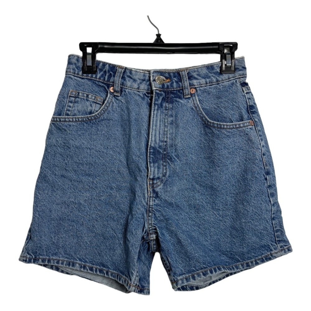 Zara High Rise Mom Shorts Medium Wash Size 4
